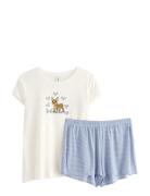 Pyjama Set Bg Hearts Dogs Sets Sets With Short-sleeved T-shirt White L...