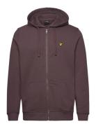 Zip Through Hoodie Tops Sweat-shirts & Hoodies Hoodies Brown Lyle & Sc...