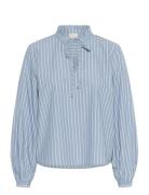Kamilina Blouse Tops Blouses Long-sleeved Blue Kaffe