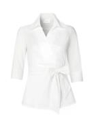 Kiira Tops Blouses Long-sleeved White Andiata