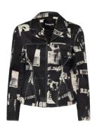 Blazer Newspaper Bl Blazers Single Breasted Blazers Black Desigual