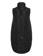 Kcmalena Quilted Waist Coat Vests Padded Vests Black Kaffe Curve