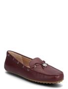 Wylie Nappa Leather Driver Sko Flate Brown Lauren Ralph Lauren
