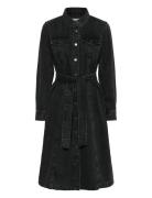 Kacarly Denim Dress Knelang Kjole Black Kaffe