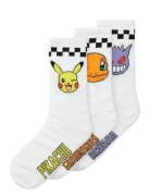 Nkmjanaka Pokemon 3P Tennis Sock Sky Socks & Tights Socks White Name I...