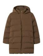 Nlfmorop Long Puffer Jacket Fôret Jakke Brown LMTD
