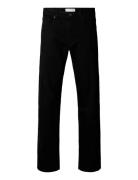 Slh196-Straight Ben Stay Black 600 Jeans Bottoms Jeans Regular Black S...