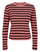 Nustripy Pullover Tops Knitwear Jumpers Pink Nümph