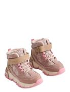 Bootie Muni Tex Vinterstøvletter Med Borrelås Pink Wheat