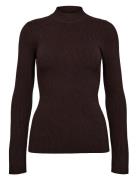 Nubia Ls Pullover - Noos Tops Knitwear Jumpers Brown Nümph