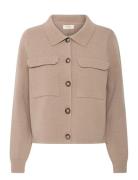Frita Car 1 Tops Knitwear Cardigans Beige Fransa