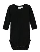 Nbmwang Wool Rib Ls Body Bodies Long-sleeved Black Name It