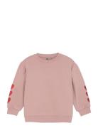 Sweater Heart Embroidery Tops Sweat-shirts & Hoodies Sweat-shirts Pink...