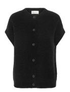 Sivamw Os Knit Cardigan Tops Knitwear Cardigans Black My Essential War...