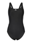 Adidas Mid 3 Stripes Swimsuit Sport Swimsuits Black Adidas Performance