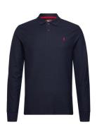 Rockwall Reg Pq Mcs M Polo Tops Polos Long-sleeved Navy MCS