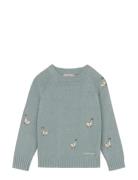 Mahdi Knit Pullover Tops Knitwear Pullovers Blue Fliink