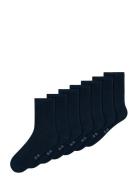 Nknsock 7P Solid Noos Sokker Strømper Navy Name It