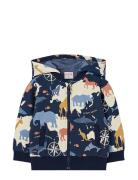Fleece Jacket Printed Tops Sweat-shirts & Hoodies Hoodies Multi/patter...
