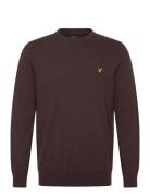 Cotton Merino Crew Neck Jumper Tops Knitwear Round Necks Brown Lyle & ...