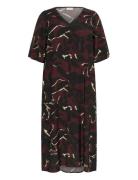 Kcmilana Dress Maxikjole Festkjole Brown Kaffe Curve