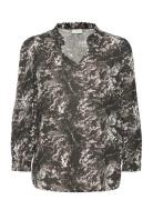 Kalinda Amber Blouse Tops Blouses Long-sleeved Grey Kaffe
