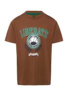 Tnpenn S_S Tee Tops T-shirts Short-sleeved Brown The New