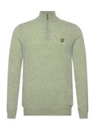 Lambswool Blend Quarter Zip Jumper Tops Knitwear Half Zip Jumpers Gree...