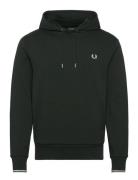 Tipped Hooded Sweatshirt Tops Sweat-shirts & Hoodies Hoodies Green Fre...