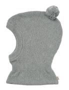 Knitted Balaclava Pomi Accessories Headwear Balaclava Green Wheat