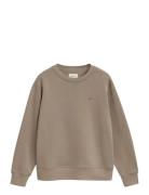 Shield C-Neck Sweat Tops Sweat-shirts & Hoodies Sweat-shirts Beige GAN...