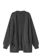Nlfnava Ls Long Knit Cardigan Noos Tops Knitwear Cardigans Grey LMTD
