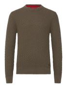 Syer Designers Knitwear Round Necks Khaki Green HUGO