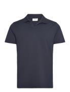 Stretch Polo Shirt S/S Tops Polos Short-sleeved Navy Lindbergh