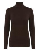 Astrid Roll Neck Tops Knitwear Turtleneck Brown Kaffe