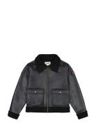 Shearling Jacket Skinnjakke Skinnjakke Black Wrangler