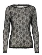 Mwrita Boatneck Ls Blouse Tops T-shirts & Tops Long-sleeved Black My E...