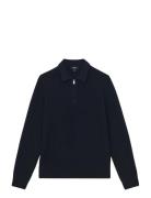 Hamilton Tops Knitwear Long Sleeve Knitted Polos Navy Reiss