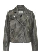 Gznaomi Vintage Jacket Noos Skinnjakke Skinnjakke Grey Gestuz