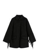 Edie Fringes Ullfrakk Frakk Black Brixtol Textiles