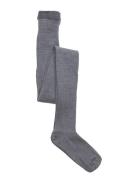 Wool Rib Tights Tights Grey Mp Denmark