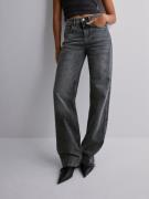 Pieces - Straight leg jeans - Grey Denim - Pcfleur Mw Straight Full Le...