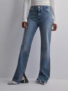JJXX - Straight leg jeans - Medium Blue Denim - Jxciara Slim Long Rhs ...