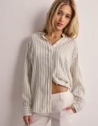 Vero Moda - Rutete/Stripete - Vmlinn Ls Shirt Wvn Noos