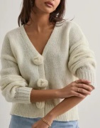 Pieces - Hvit - Pcfatima Ls Knit Cardigan D2D Fsy B