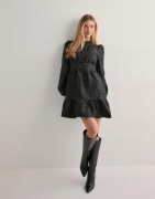 Vero Moda - Svart - Vmsulle L/S Short Dress Wvn Pa