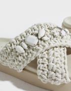 Inuikii - Hvit - Slipper Woven Stones