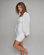Nelly - Hvit - Little Ruched Dress