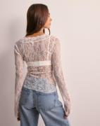 Nelly - Hvit - Gorgeous Lace Blouse Top