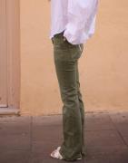 Nelly - Grønn - Low Waist Bootcut Stitch Jeans